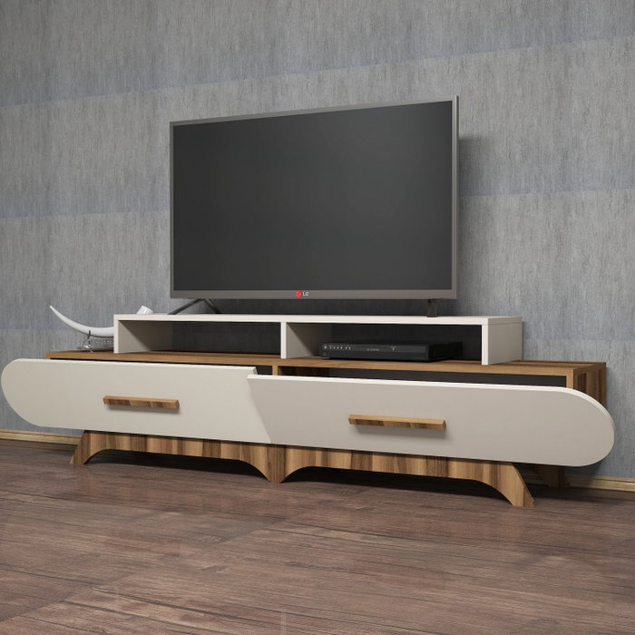 Hanah Home Soporte para TV Flora - Nogal, Crema